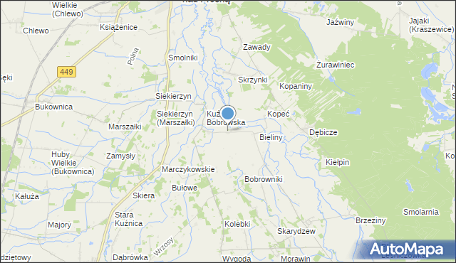 mapa Kościółek, Kościółek na mapie Targeo